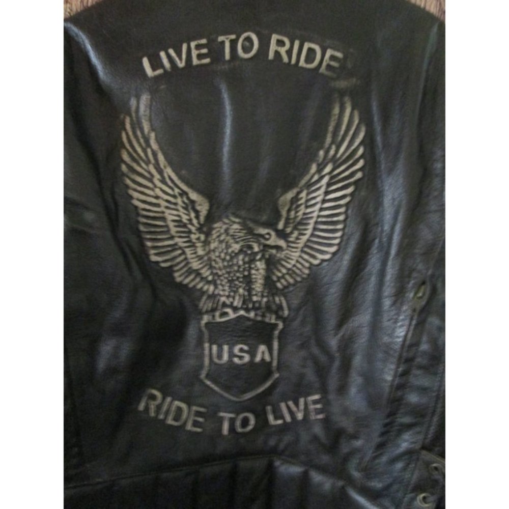 Xelement Retro Live to Ride motorcyle jacket LARGE - Picture 6 of 6